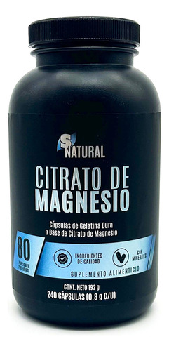 Citrato De Magnesio 240 Cápsulas Snatural