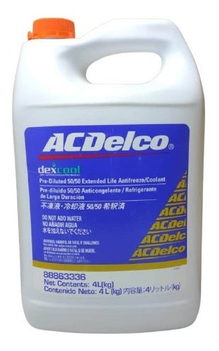 Imagen 3 de 4 de Refrigerante Rojo Acdelco Original 4 Litros Dex-cool