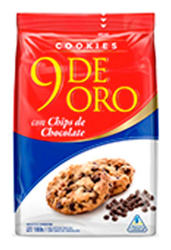 Galletitas  Chips Choc 120 Gr 9 De Oro Galletitas Dulce-obl