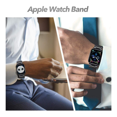 Correa De Acero Stainless @ Apple Watch 2020 Serie 6 Se 44mm