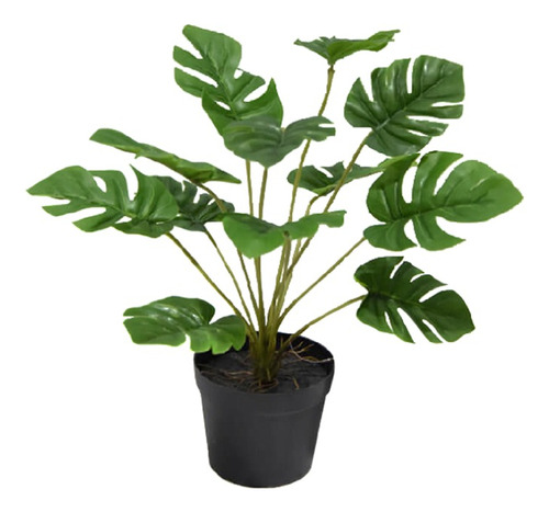 Planta Artificial Interior Decoracion 45 Cm Monstera Maceta