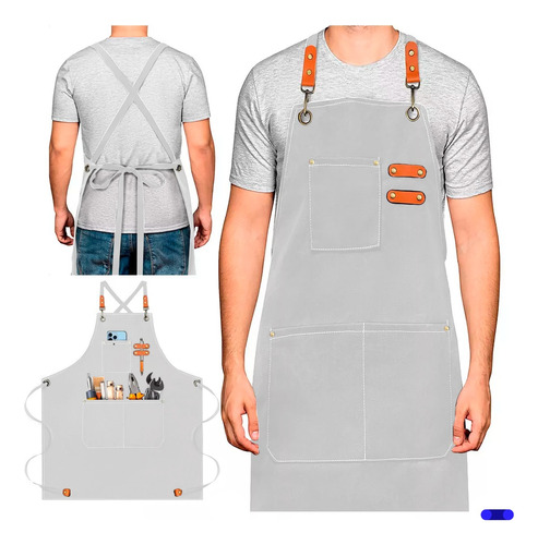 Mandil Delantal Multiusos Cocina Chef Barberia  Unisex