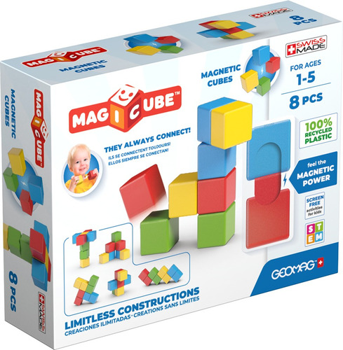 Bloques Magic Cube Geomag Imantado 8 Piezas 