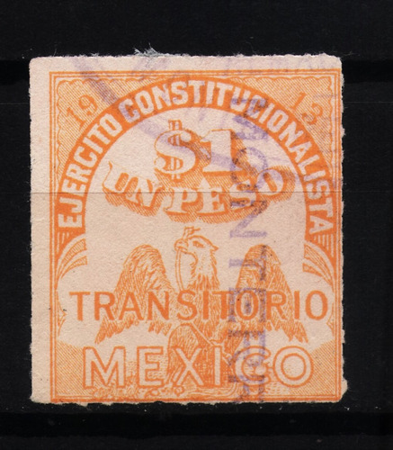 Mexico 1914 Rv25b 1 Peso Transitorio Ejércitos Monterrey