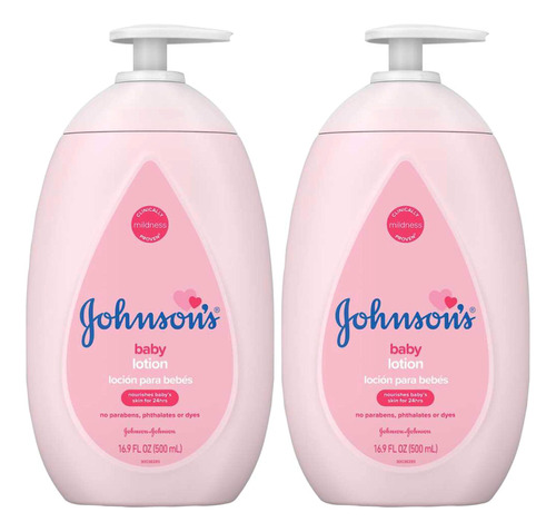 Johnsons Baby Lotion 16.9 Oz Bomba (500 Ml) (2 Unidades)