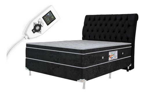 Colchão Magnético Casal Bio Massageador + Cama Box Cabeceira