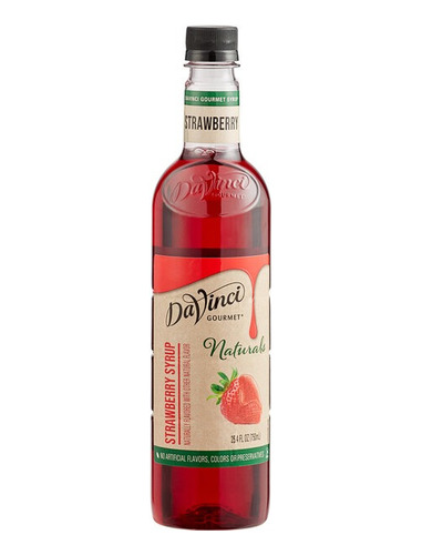 Jarabe Da Vinci Gourmet 750ml Naturals Fresa