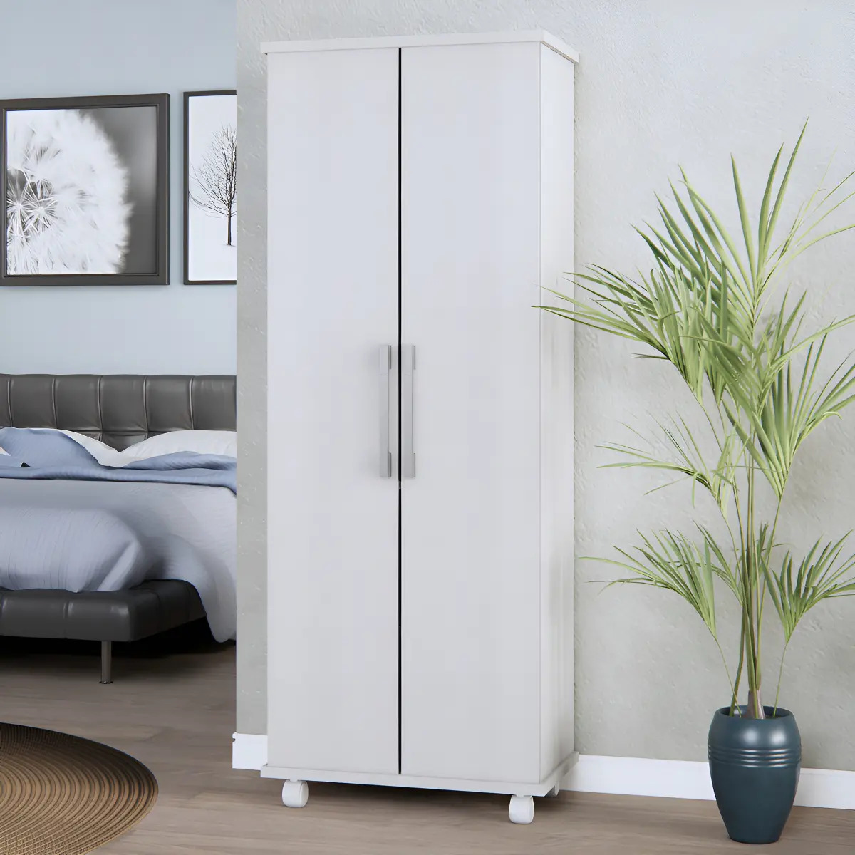 Armário Multiuso Mdp 2 Portas Branco - Ajl
