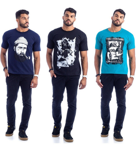 10 Camisas Camisetas Masculinas Baratas Atacado Diversas