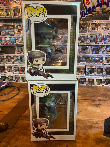 Funko Pop Princess Leia Y Luke Skywalker With Speedbike (Usado)