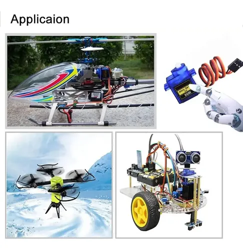 Binghe – Kit De 4 Micro Servomoteurs 9G, 180°, Pour RC Avion/hélicoptère, Arduino, Robotique, Analogique