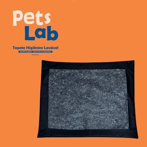 Kit Com 2 Tapetes Petslab Higiênico 60x50 Lavável