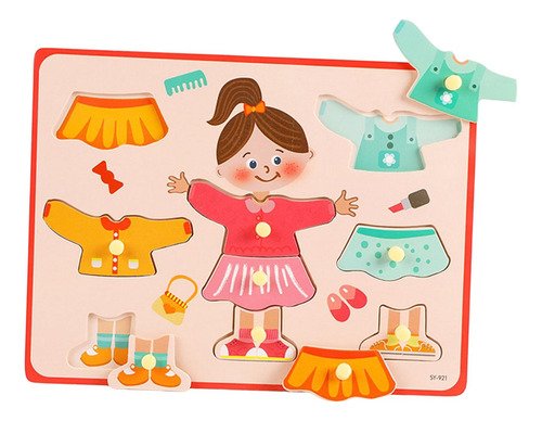 Dress Up Toy Aprendizaje Temprano Juguete Educativo Chica