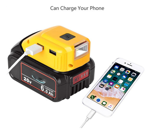 Cargador Adaptador Usb Para Batería De-walt De 20 V