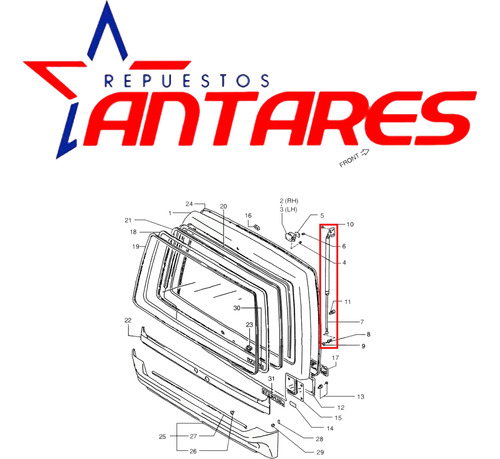 Par Amortiguador Portalon Rh Lh Suzuki Alto 05-15