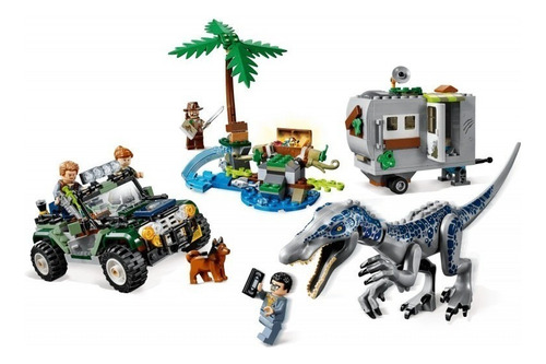 Set de construcción Lego Jurassic World Baryonyx face-off: the treasure hunt 434 piezas  en  caja