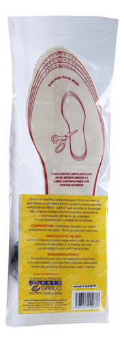 Plantilla Antibacterial Dama - Sayco Color Crema Tamaño De La Plantilla Recortable