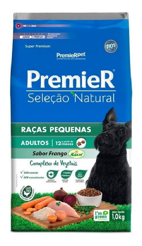 Premier Ração Cães Seleção Natural Adulto Raças Pequenas 1kg