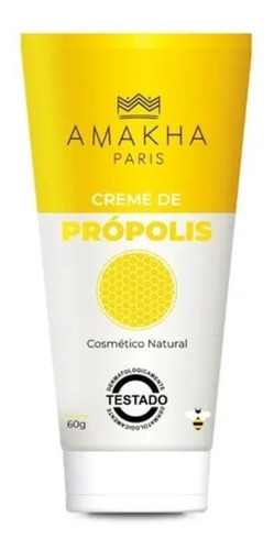 Creme De Própolis - 60g Amakha Paris Cosmético Natural Tipo De Embalagem Bisnaga Fragrância Mel