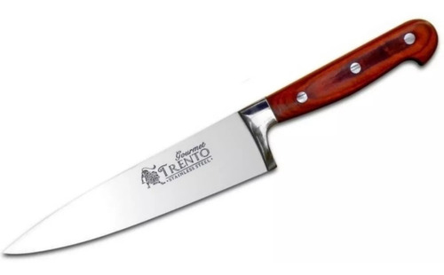 Cuchillo Trento Gourmet Inox Forjado Hoja 18.5cm Cabo Madera