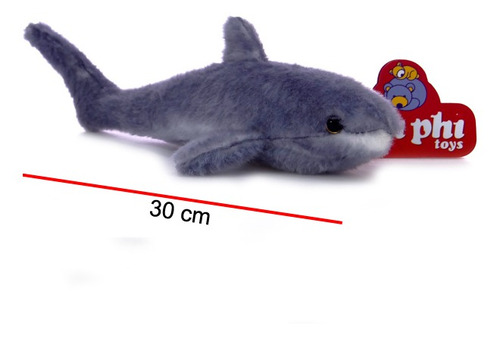 Imagen 2 de 4 de Peluche Tiburon Real 30 Cm. Phi Phi Toy