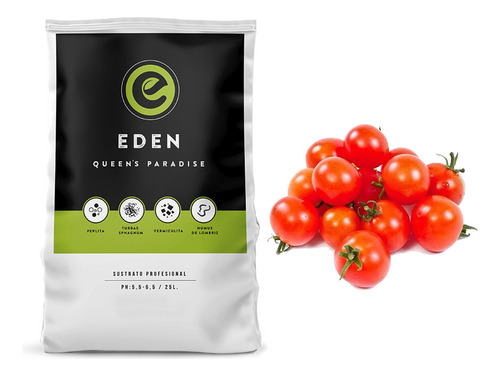 Sustrato Profesional Eden 25lts Semillas De Tomate Cherry