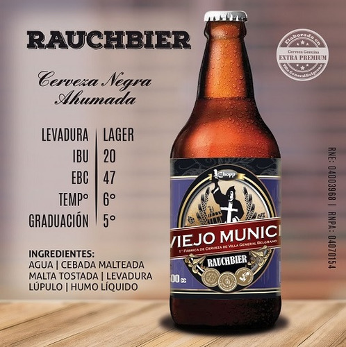 Cerveza Viejo Múnich 6x500cm3 Artesanal + Maní X500gr Regalo