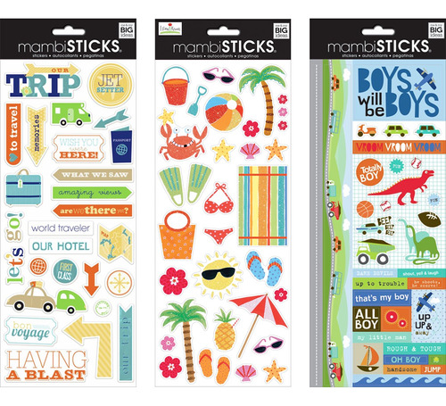 Etiquetas Adhesivas Planilla Stickers Happy Planner 1 Hoja Color Viaje