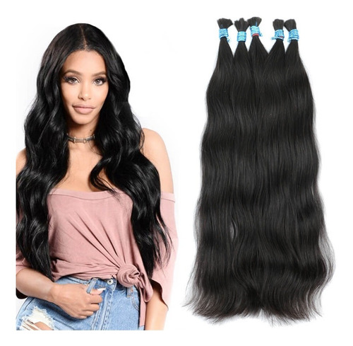 Cabello Humano Natural Recto Cabello Virgen A Granel 60cm 50