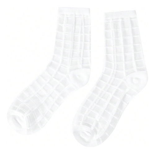 5 Pares De Calcetines Transparentes De Malla Para Mujer,