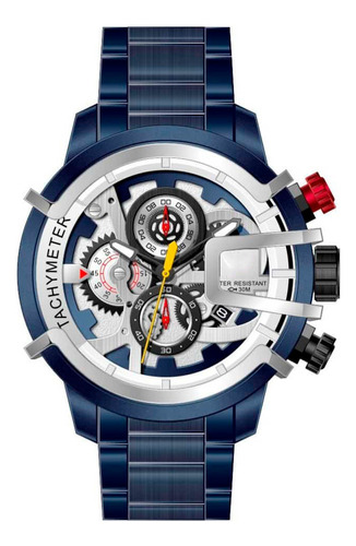 Reloj G-force Original H3911g Cronografo Azul + Estuche