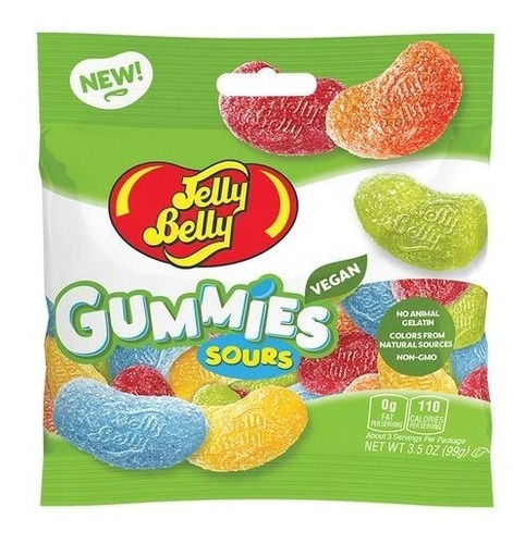 Gomitas Jelly Belly Gummies Sour Veganas 99 Gr