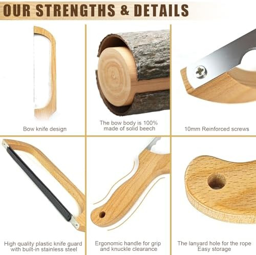 Cuchillo De Pan, Cuchillo De Madera De 16 Pulgadas, Cuchillo