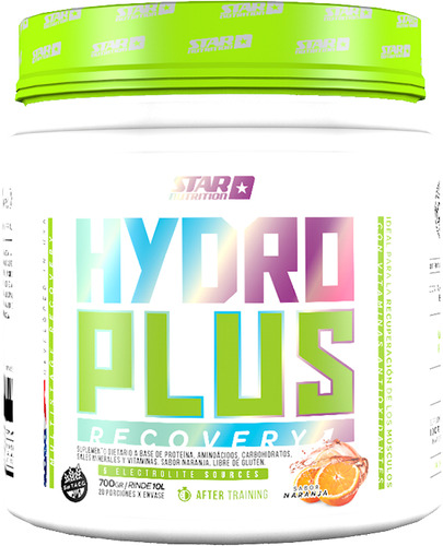 Hydroplus Recovery 700g Star Nutrition Recuperador Muscular Sabor Naranja
