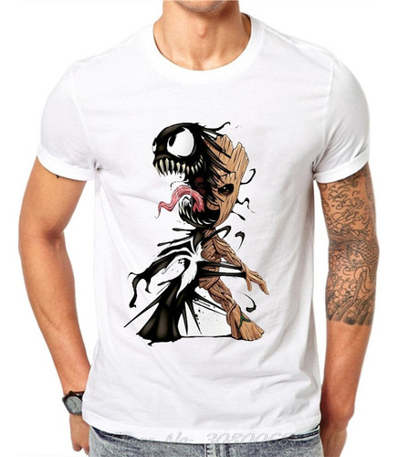 Camiseta Divertida Con Estampado 3d De Groot Y Venom