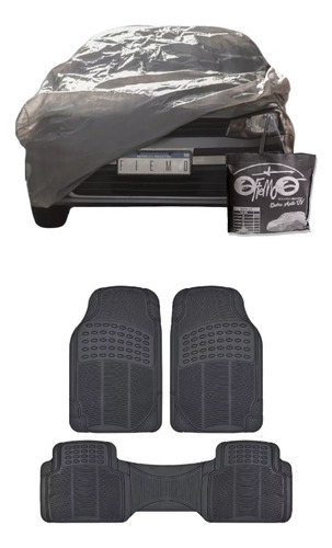 Cubre Coche Uv Impermeable + Alfombra Pesada Peugeot 206 5p