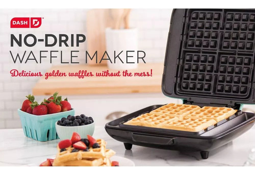 Waflera Dash Grande Cuadrada 4 Waffles 2 Tiras Antiadherente