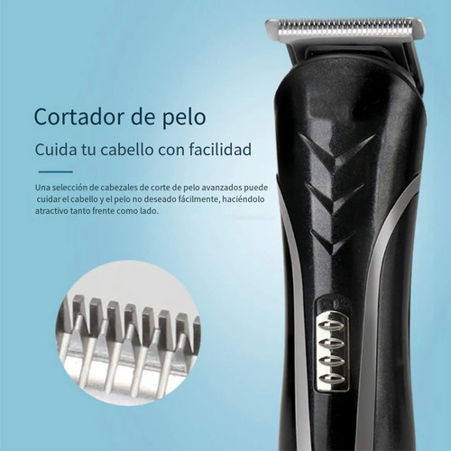 Rasuradora Maquina Afeitadora De Barba Y Cabello Kaiwei C555 Negro