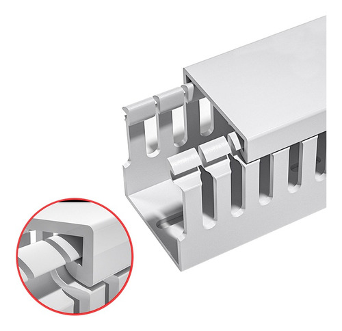 Canaleta Ranurada 25x25 Pvc, Bandeja Ranurada 2tiras De 1mt 
