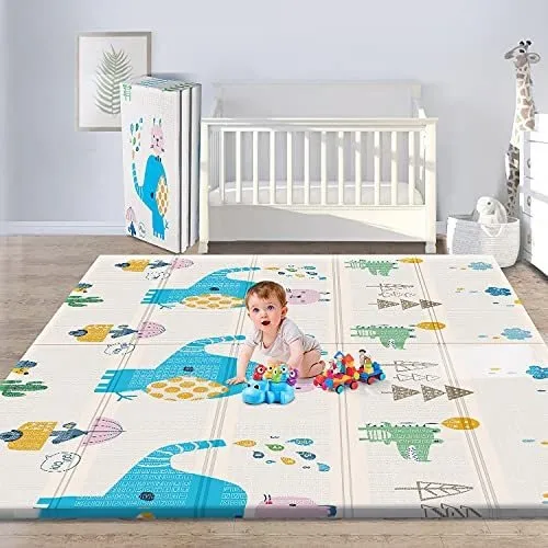 Tapete De Juego Para Bebe Plegable Y Reversible Tapete De G
