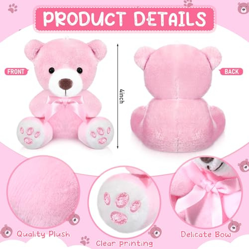 12 Ositos De Peluche De Navidad En Miniatura Para Baby Showe