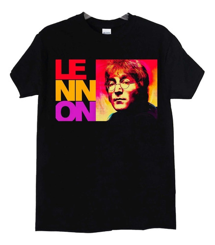 Polera John Lennon Poster Color Rock Clásico Abominatron