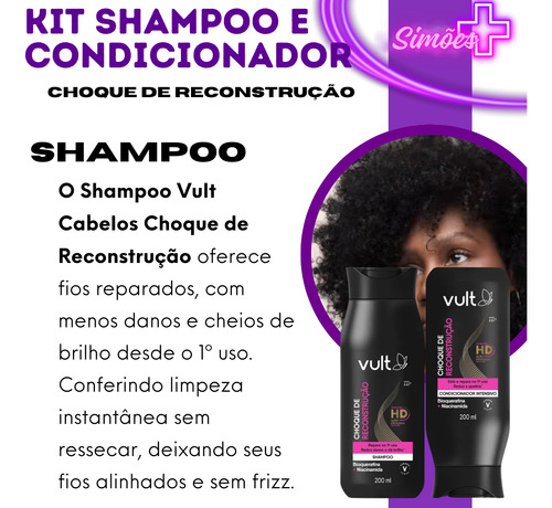 Kit Shampoo E Condicionador Choque De Reconstrução 200ml