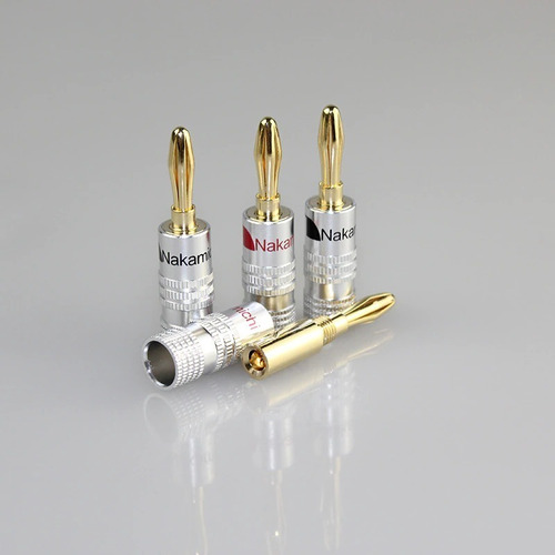 Imagen 2 de 4 de Conectores Banana Nakamichi Hifi Pack 8 Unidades (4 Pares)