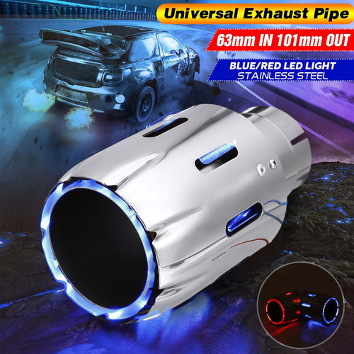 Punta De Escape Universal Compatible Con Automóvil, Con Luz