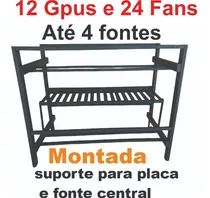 Comprar Rig Frame Rack Mineradora 12 Gpus Até 24 Fans Placa Central