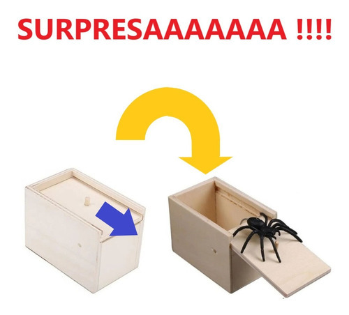 Caixa Caixinha Surpresa Com Aranha Assustar Amigos Medo