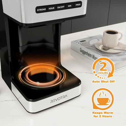 Cafetera Programable De 12 Copa Revotra, Máquina De Café De
