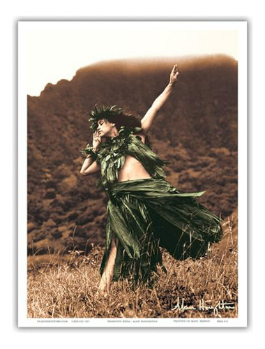 Primitive Hula - Bailarina De Hula Hawaiana - De Una Fotogra