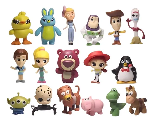 Kit 17 Bonecos Miniaturas 3-5cm Toy Story Coleção Personagem